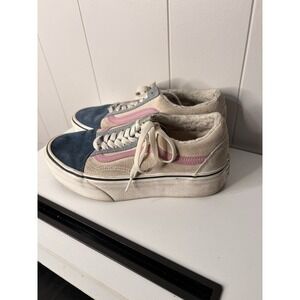 Classic Vans SK8 Shoes High Top Platform Sherpa Women 8.5